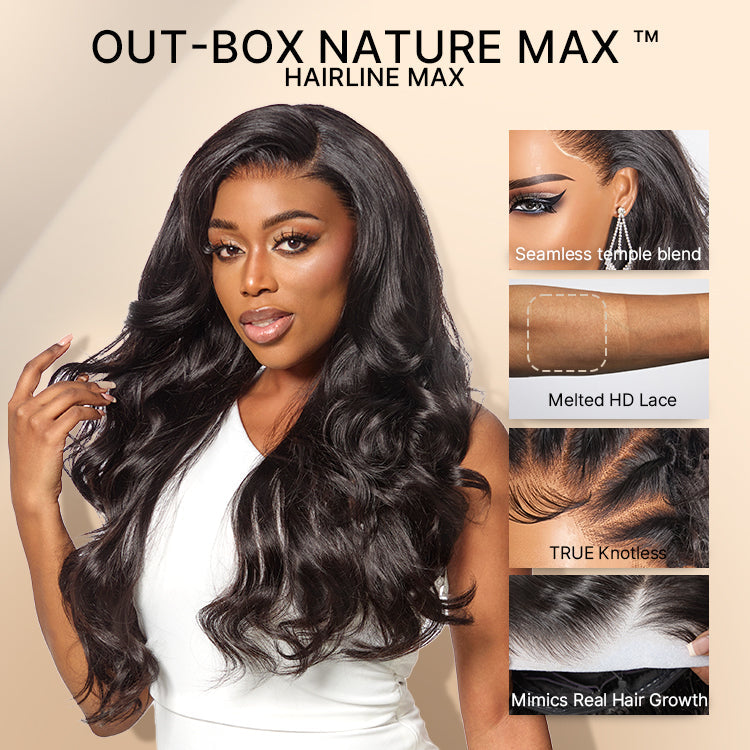 NatureMAX™ 200% Density Loose Wave Glueless 13x6 HD Lace Front Wig Human Hair Pre-Cut Lace Flexi-Fit Drawstring Cap
