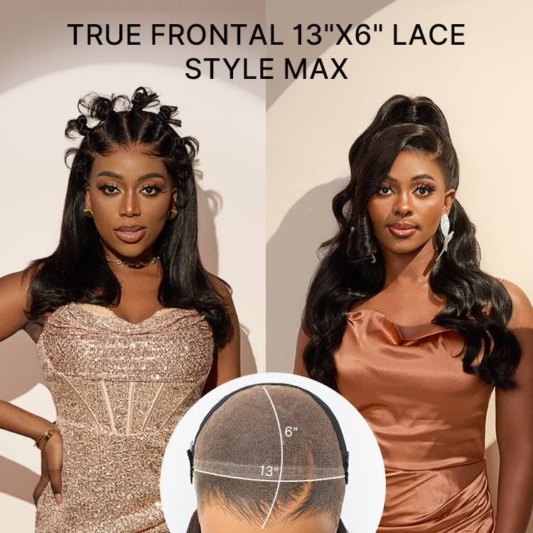 NatureMAX™ 200% Density Loose Wave Glueless 13x6 HD Lace Front Wig Human Hair Pre-Cut Lace Flexi-Fit Drawstring Cap