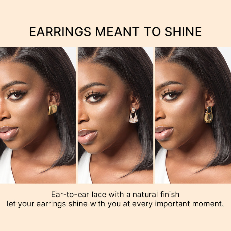 NatureMAX™ 200% / 250% Density Loose Wave Glueless Ear-to-ear 13x4 HD Lace Front Wig Pre-Cut Lace Flexi-Fit Drawstring Cap
