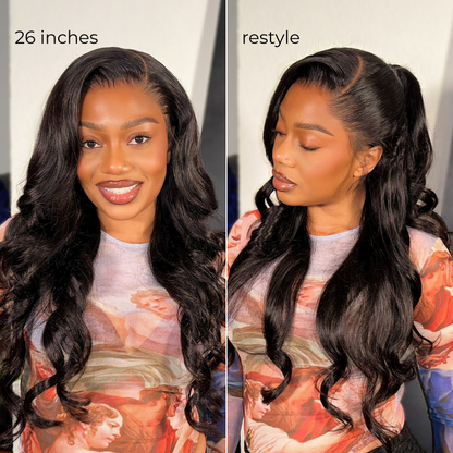 NatureMAX™ 200% Density Loose Wave Glueless 13x6 HD Lace Front Wig Human Hair Pre-Cut Lace Flexi-Fit Drawstring Cap