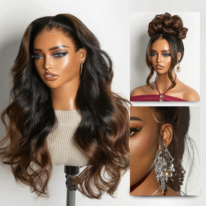 NatureMAX™ 200% Density Loose Wave Glueless 13x6 HD Lace Front Wig Human Hair Pre-Cut Lace Flexi-Fit Drawstring Cap