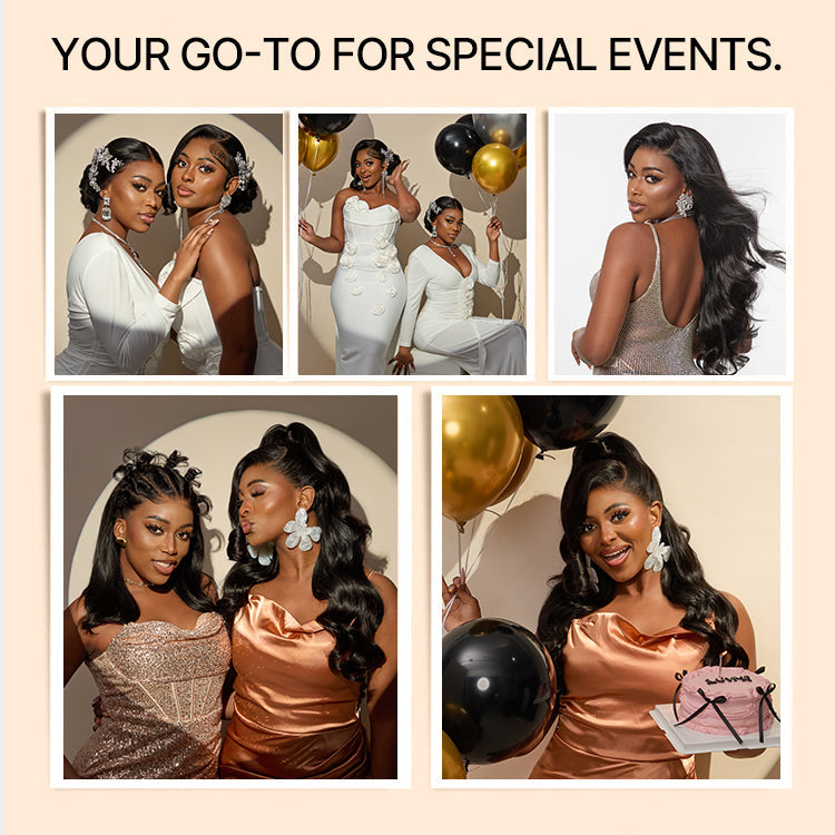 NatureMAX™ 200% Density Loose Wave Glueless 13x6 HD Lace Front Wig Human Hair Pre-Cut Lace Flexi-Fit Drawstring Cap
