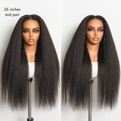 Luvme All-Day Comfort™ Wig 4C Kinky Edges Kinky Straight Glueless 7x6 Closure HD Lace Human Hair Wig Pre-Cut Lace