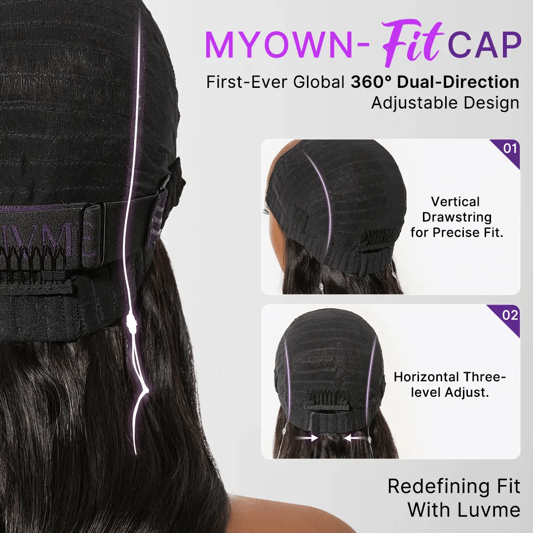 MyOwn-Fit™ PartingMax Glueless Wig 180% Density Loose Body Wave / Light Yaki Straight Ready to Go 7x6 Closure HD Lace Pre Cut & Plucked & Bleached