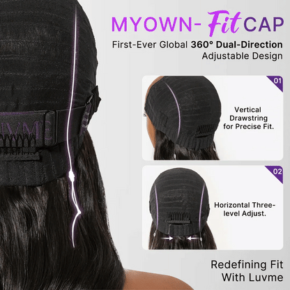 MyOwn-Fit™ PartingMax Glueless Personalized Comfort Wig 250% Density Bone Straight with Baby Hair 7x6 Closure HD Lace Wig Pre Cut & Plucked & Bleached Ready to Go