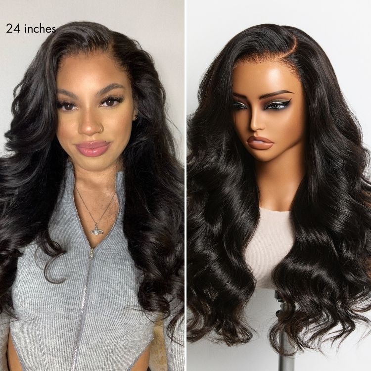MyOwn-Fit™ PartingMax Glueless Wig 180% Density Loose Body Wave / Light Yaki Straight Ready to Go 7x6 Closure HD Lace Pre Cut & Plucked & Bleached