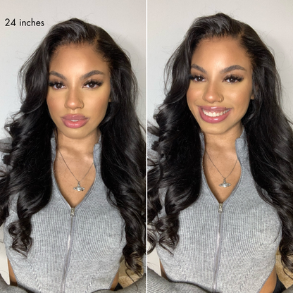 MyOwn-Fit™ PartingMax Glueless Wig 180% Density Loose Body Wave / Light Yaki Straight Ready to Go 7x6 Closure HD Lace Pre Cut & Plucked & Bleached