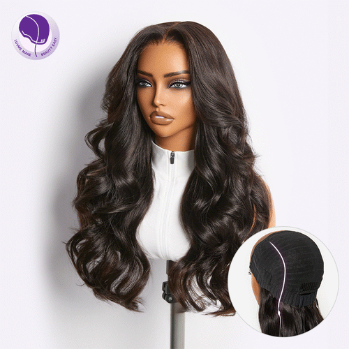 MyOwn-Fit™ PartingMax Glueless Wig 180% Density Light Yaki Body Wave 7x6 Closure HD Lace Wig Flexi-Fit Invisi Drawstring Cap & Pre-Cut Lace