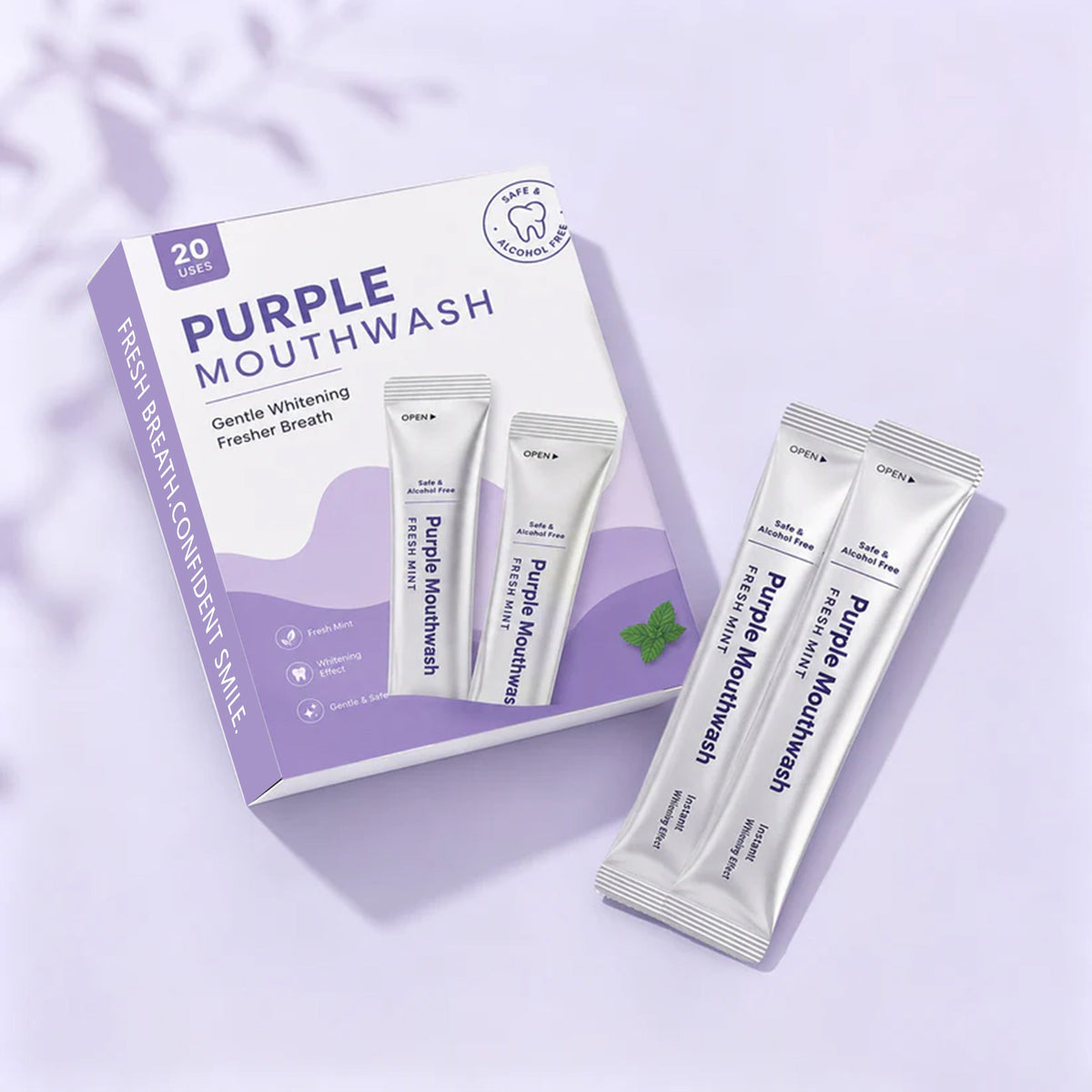 🔥LAST DAY 60% OFF Purple Mouthwash - Sachets 20 Pack