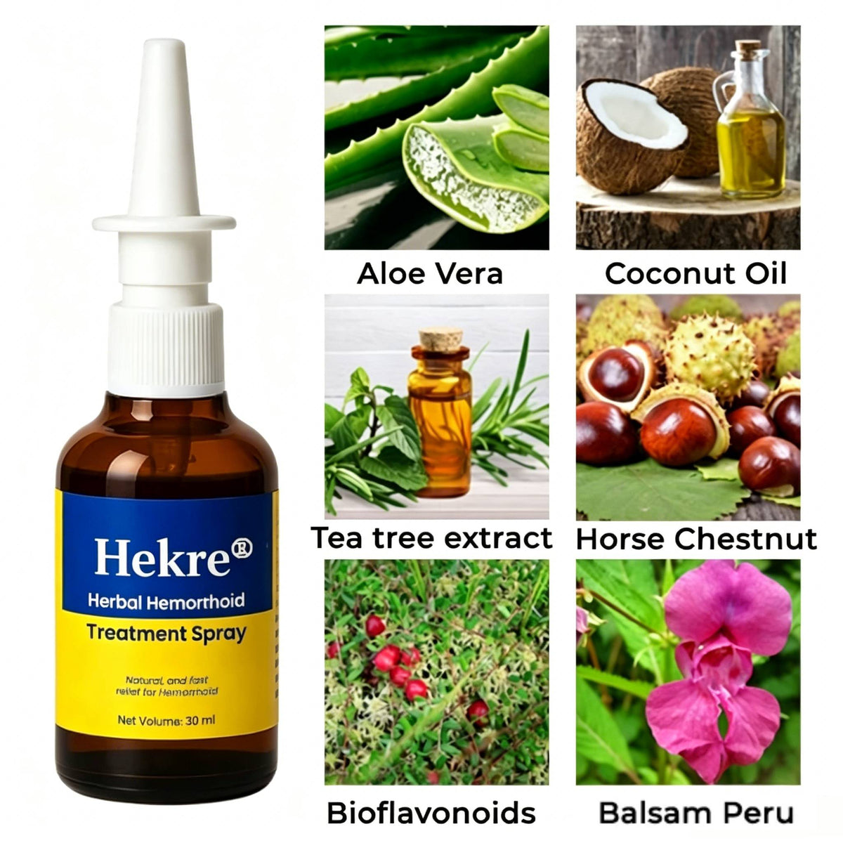 Hekre® Herbal Hemorrhoid Treatment Anal Spray Pro