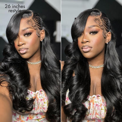 NatureMAX™ 200% Density Ombre Brown / Natural Black Loose Wave Glueless 13x6 / 13x4 HD Lace Front Wig Human Hair Pre-Cut Lace Flexi-Fit Drawstring Cap