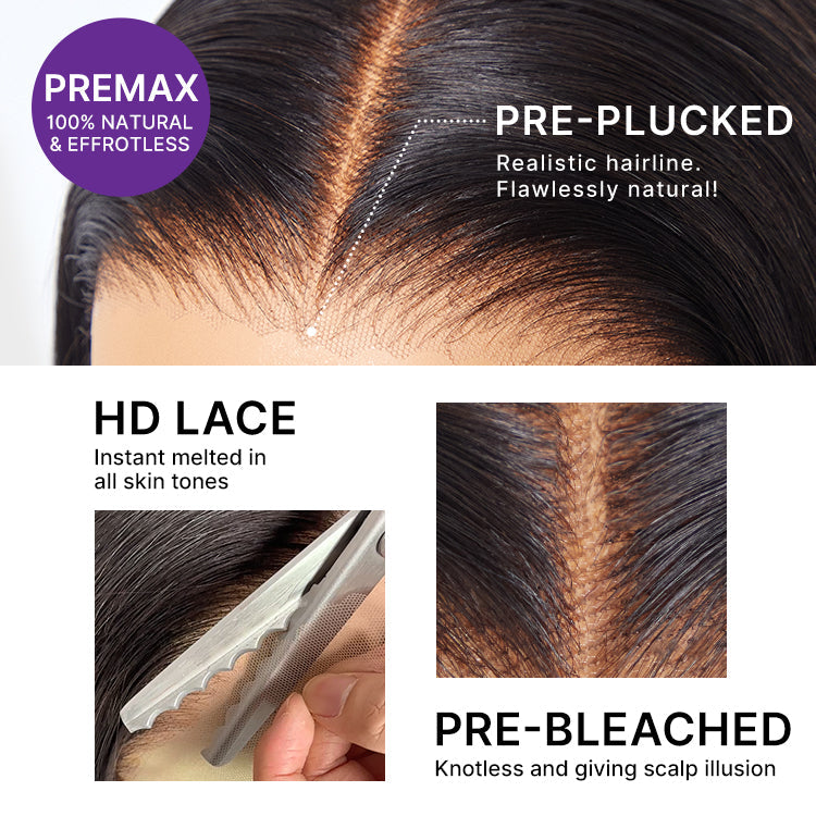 Luvme All-Day Comfort Wig 180% Density Blonde Highlight Butterfly Cut Layered Light Yaki Straight Glueless 7x6 Closure HD Lace Wig Pre-Cut Lace