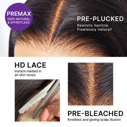 Luvme All-Day Comfort Wig 180% Density Blonde Highlight Butterfly Cut Layered Light Yaki Straight Glueless 7x6 Closure HD Lace Wig Pre-Cut Lace