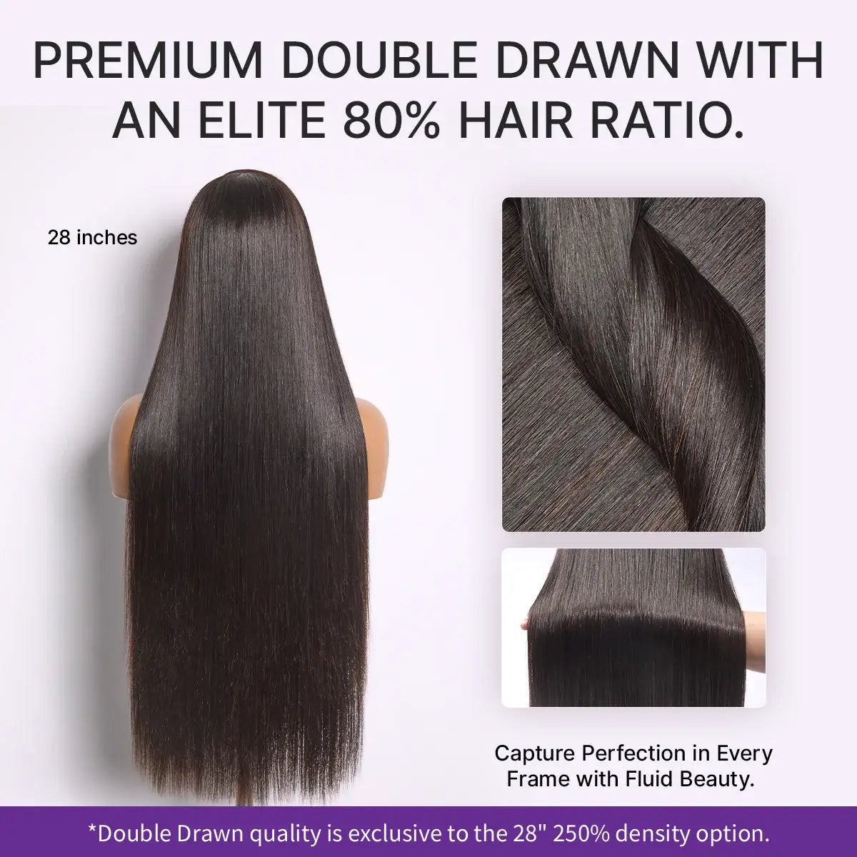 US Only | Luvme All-Day Comfort™ Wig 180% / 250% Density Bone Straight with Baby Hair PartingMax Glueless 7x6 Closure HD Lace Wig Pre-Cut Lace