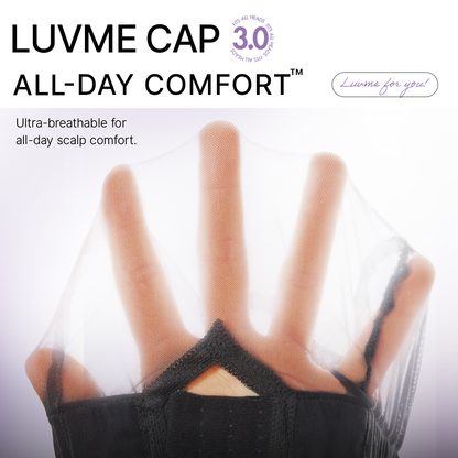 Luvme All-Day Comfort™ Wig PartingMax Brown Highlights Funmi Curly 7x6 Closure HD Lace Glueless Wig Pre Cut Lace