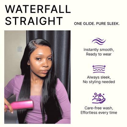 US Only | Luvme All-Day Comfort™ Wig 180% / 250% Density Bone Straight with Baby Hair PartingMax Glueless 7x6 Closure HD Lace Wig Pre-Cut Lace