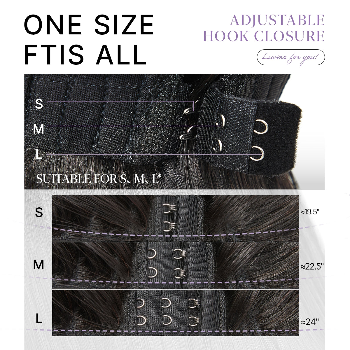 US Only | Luvme All-Day Comfort™ Wig 180% / 250% Density Bone Straight with Baby Hair PartingMax Glueless 7x6 Closure HD Lace Wig Pre-Cut Lace