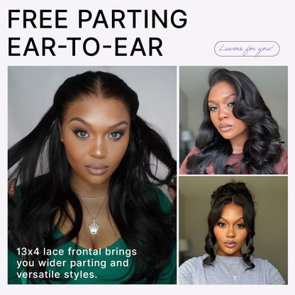PreMax Wigs | Super Natural Hairline Silky Straight Glueless 13x4 Frontal Lace Wig Human Hair Pre-Cut Lace
