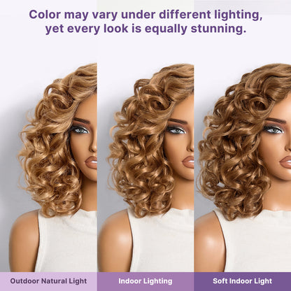 Dark Root Ombre Brown Mature Bouncy Loose Wave Glueless Minimalist HD Lace Wig Ready to Go