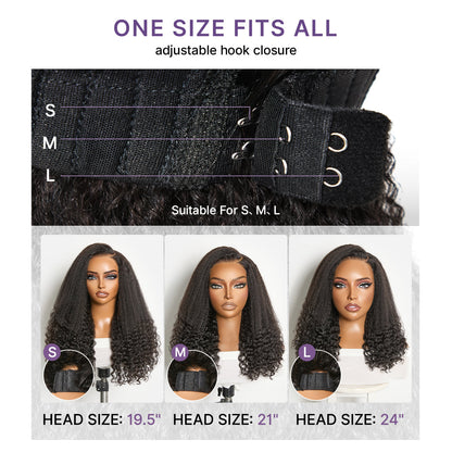 Luvme All-Day Comfort Wig PartingMax Natural Black Kinky Straight to Curly 7x6 Closure HD Lace Glueless Wig Pre Cut Lace