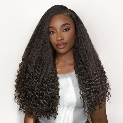 Luvme All-Day Comfort Wig PartingMax Natural Black Kinky Straight to Curly 7x6 Closure HD Lace Glueless Wig Pre Cut Lace