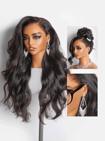 NatureMAX™ 200% Density Loose Wave Glueless 13x6 HD Lace Front Wig Human Hair Pre-Cut Lace Flexi-Fit Drawstring Cap