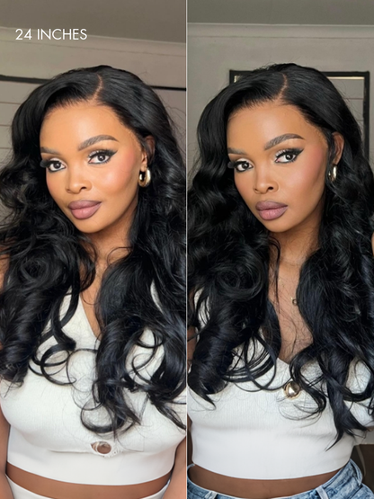 NatureMAX™ 200% Density Loose Wave Glueless 13x6 HD Lace Front Wig Human Hair Pre-Cut Lace Flexi-Fit Drawstring Cap