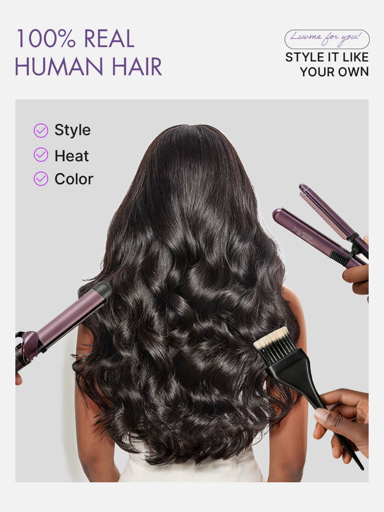 Luvme All-Day Comfort™ Wig 180% Density Loose Body Wave Glueless 7x6 Closure HD Lace Human Hair Wig with Bangs Pre-Cut Lace