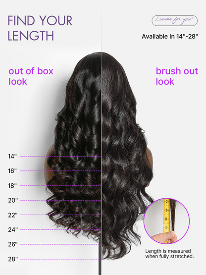 Luvme All-Day Comfort™ Wig 180% Density Loose Body Wave Glueless 7x6 Closure HD Lace Human Hair Wig with Bangs Pre-Cut Lace