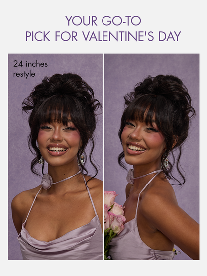 Luvme All-Day Comfort™ Wig 180% Density Loose Body Wave Glueless 7x6 Closure HD Lace Human Hair Wig with Bangs Pre-Cut Lace