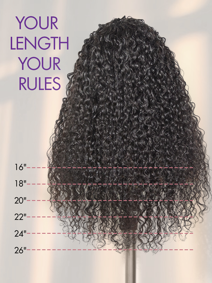 Luvme Too Easy Texture™ 3-In-1 Half Wig 180% Density Water Wave Glueless Flexi-Fit Drawstring Wig