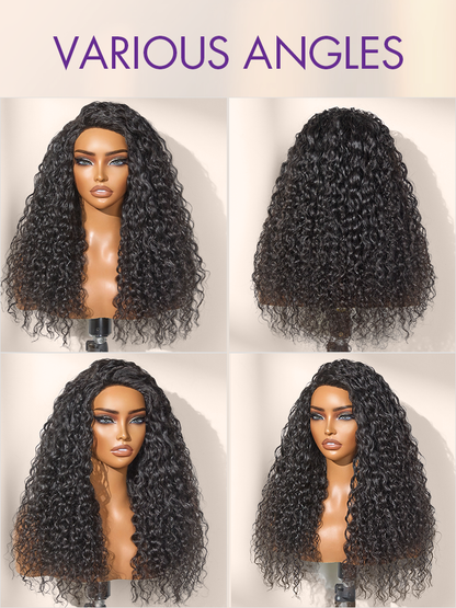 Luvme Too Easy Texture™ 3-In-1 Half Wig 180% Density Water Wave Glueless Flexi-Fit Drawstring Wig