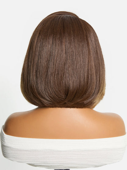 Honey Blonde Face-Framing Highlights Blow Out Layered Cut Glueless 5x5 Closure Lace Bob Wig Pre-cut Lace