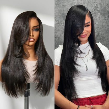 MyOwn-Fit™ PartingMax Glueless Wig 180% Density Loose Body Wave / Light Yaki Straight Ready to Go 7x6 Closure HD Lace Pre Cut & Plucked & Bleached