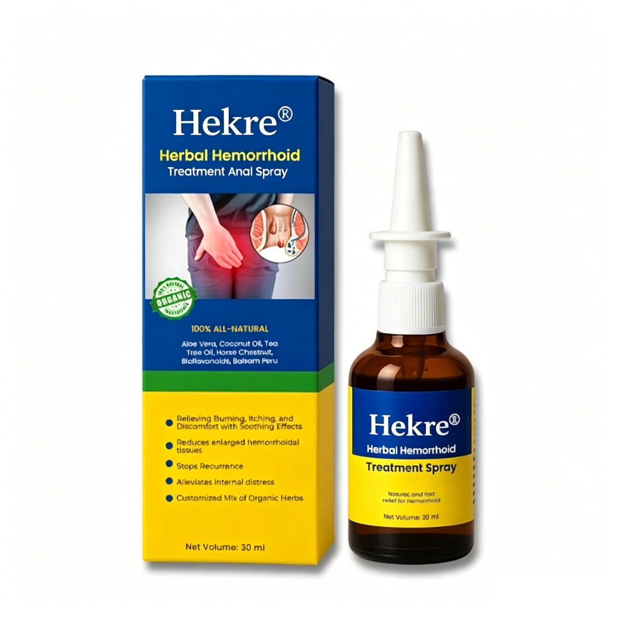 Hekre® Herbal Hemorrhoid Treatment Anal Spray Pro