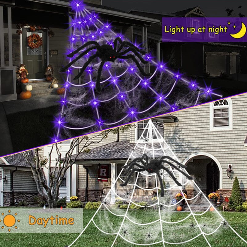 🕸️🕷️Halloween glowing spider web lights🎃