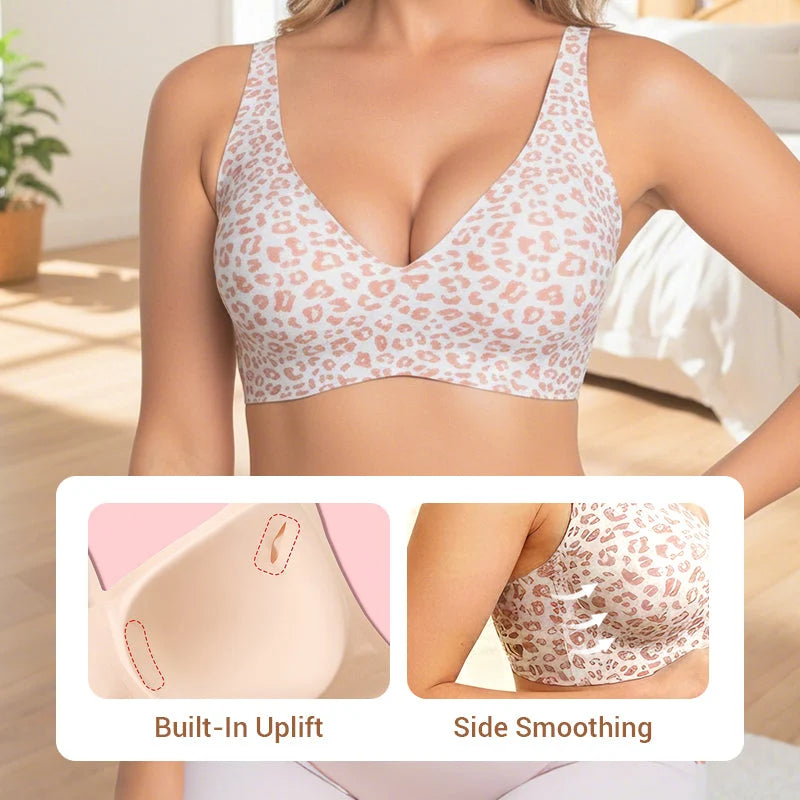 💗LAST DAY SALE 50% OFF⚡50K+ SOLD!💕 Wireless Womens Comfortable Wireless Bras Push Up Bralettes Seamless Tshirts Bras Deep V Everyday Bras