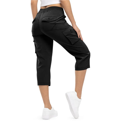 ✨✨Womens Lightweight Capris Hiking Pants 6 Pockets Quick Dry Cargo Outdoor Trip Loose Shorts COMFY  MOMS OVER 30