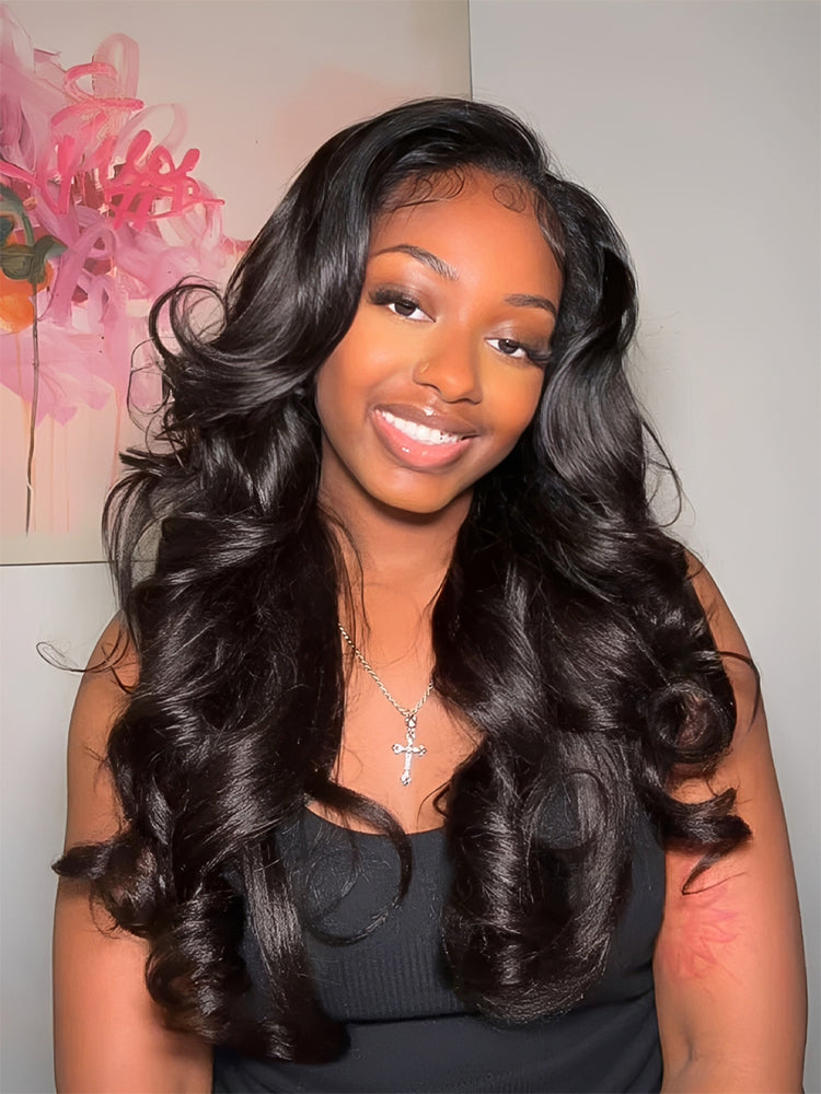 New Loose Body Wave Wig 13x6 HD Lace Frontal Wig With Pre-Plucked Hairline