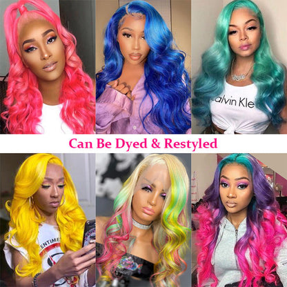 #613 Blonde Glueless Skin Like HD Lace Frontal Wig Body Wave Bleached Blonde Human Hair Wigs