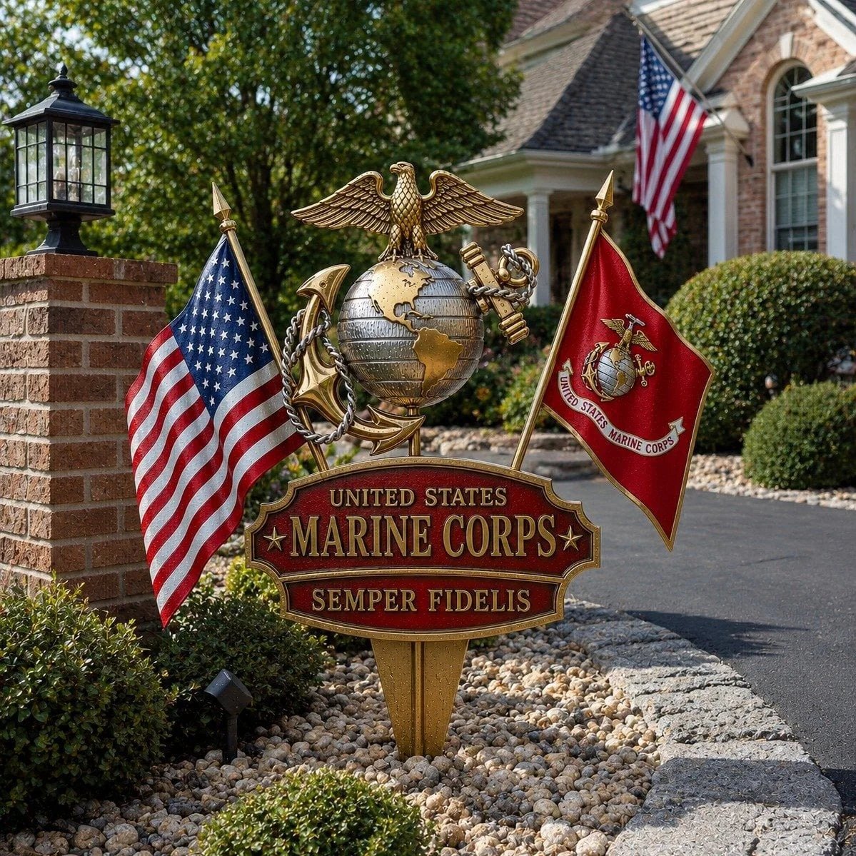 🎖️ Honor Marine Pride 🇺🇸 Semper Fidelis Tribute Garden Stake – 36% OFF Today + Buy 2 Free Shipping