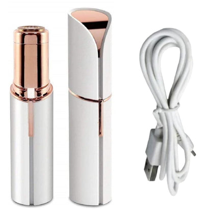 2-in-1 Rechargeable Facial Hair Remover & Eyebrow Trimmer with LED Light