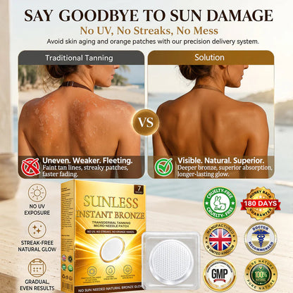𝑶𝒇𝒇𝒊𝒄𝒊𝒂𝒍 𝑺𝒕𝒐𝒓𝒆 | ☀️𝐒𝐮𝐧𝐥𝐞𝐬𝐬 𝐈𝐧𝐬𝐭𝐚𝐧𝐭 𝐁𝐫𝐨𝐧𝐳𝐞 𝐓𝐚𝐧𝐧𝐢𝐧𝐠 𝐌𝐢𝐜𝐫𝐨𝐧𝐞𝐞𝐝𝐥𝐞 𝐏𝐚𝐭𝐜𝐡 🇬🇧 (𝐉𝐮𝐬𝐭 𝐨𝐧𝐜𝐞 𝐚 𝐝𝐚𝐲) 𝐕𝐢𝐬𝐢𝐛𝐥𝐞 𝐁𝐫𝐨𝐧𝐳𝐞 𝐆𝐥𝐨𝐰 𝐢𝐧 𝟕 𝐃𝐚𝐲𝐬 ✅ 𝐍𝐨 𝐔𝐕, 𝐍𝐨 𝐎𝐫𝐚𝐧𝐠𝐞, 𝐍𝐨 𝐒𝐭𝐫𝐞𝐚𝐤𝐬, 𝐍𝐨 𝐃𝐇𝐀, 𝐍𝐨 𝐌𝐞𝐬𝐬.✨