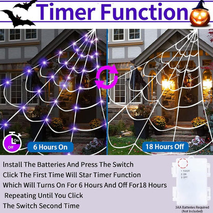 🕸️🕷️Halloween glowing spider web lights🎃