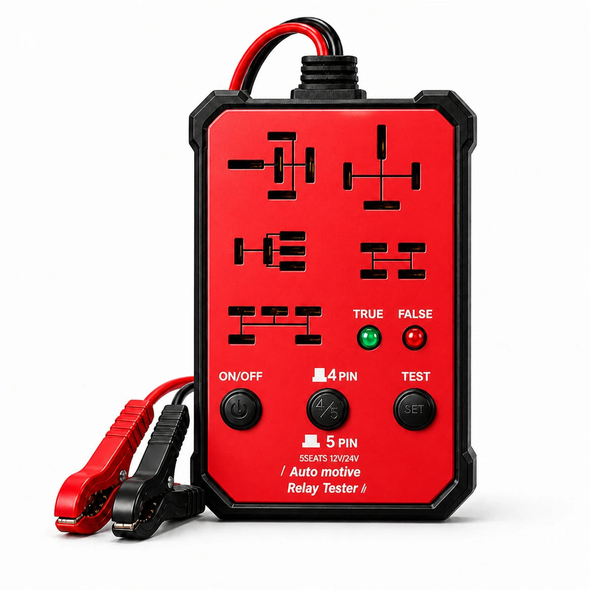 DW960 12V/24V Automotive Relay Tester (Suitable for 4-pin and 5-pin relays)