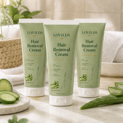 LOVILDS™ Natural Gentle Hair Removal Cream | For Women & Men, Sensitive Skin