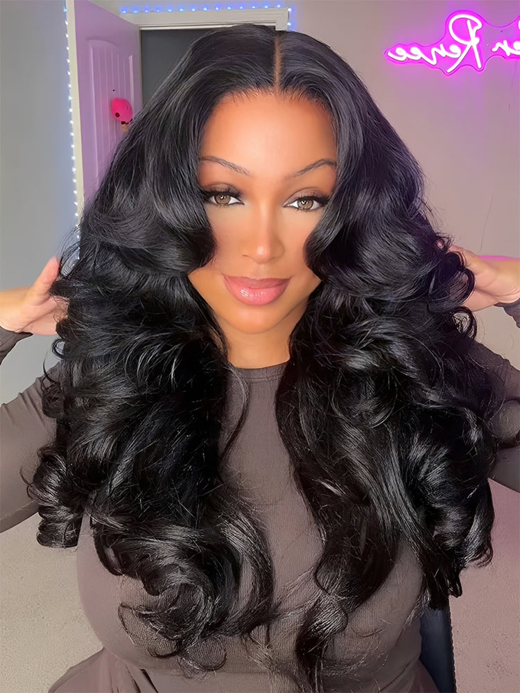 New Loose Body Wave Wig 13x6 HD Lace Frontal Wig With Pre-Plucked Hairline