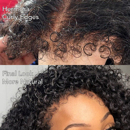 4C Edges Hairline Wig Deep Wave 8x5/13x6 HD Lace Front Wigs Human Hair With Curly Baby Hair Realistic Hairline