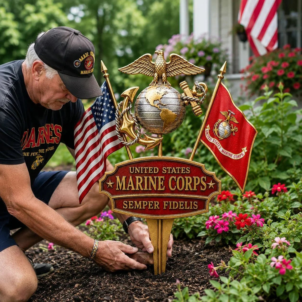 🎖️ Honor Marine Pride 🇺🇸 Semper Fidelis Tribute Garden Stake – 36% OFF Today + Buy 2 Free Shipping