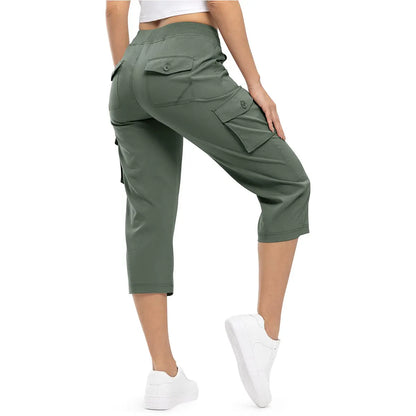 ✨✨Womens Lightweight Capris Hiking Pants 6 Pockets Quick Dry Cargo Outdoor Trip Loose Shorts COMFY  MOMS OVER 30